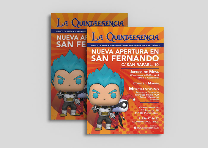 Flyer de promoción nueva tienda La Quintaesencia