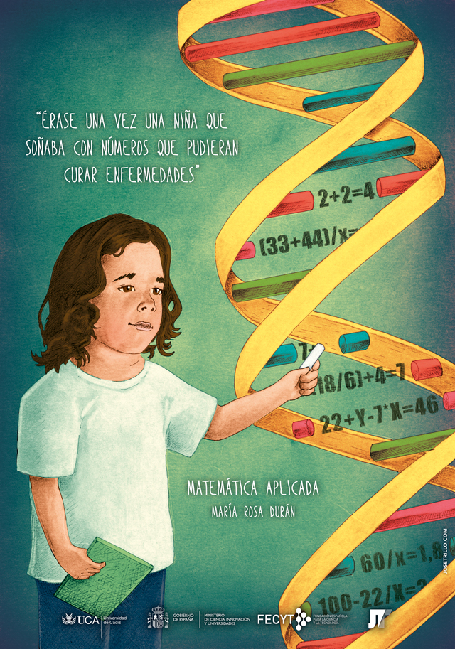 Ilustración María Rosa Durán. Investigadora Matemáticas aplicadas.