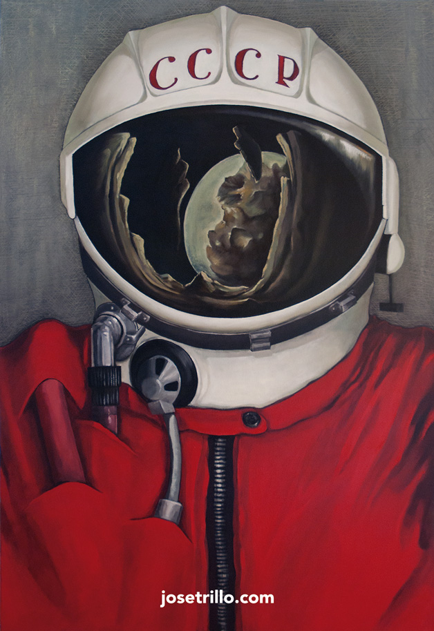 Cosmonauta, ilustración editorial.